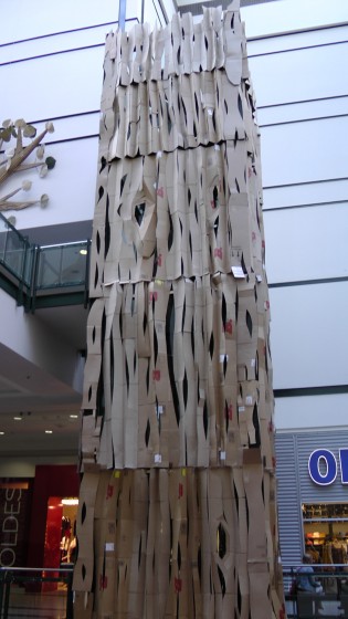 Oooh! An elevator shaft covered in cardboard!
