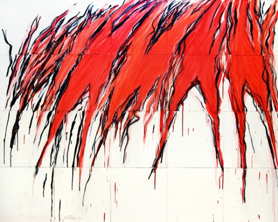 Tarozita By Jacques Hurtubise. Oil on Canvas, 1977 64" x 80"