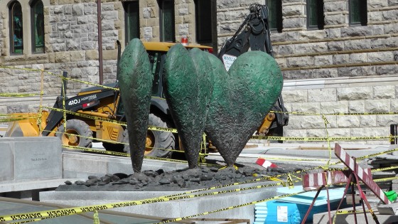 Three Hearts on a Rock by Jim Dine, loaned to the Musée des beaux-arts de Montréal. by Georges Marciano Three Hearts on a Rock by Jim Dine, loaned to the Musée des beaux-arts de Montréal. by Georges Marciano