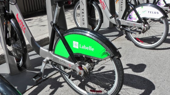 Labelle on the back of a Bixi. Labelle on the back of a Bixi.