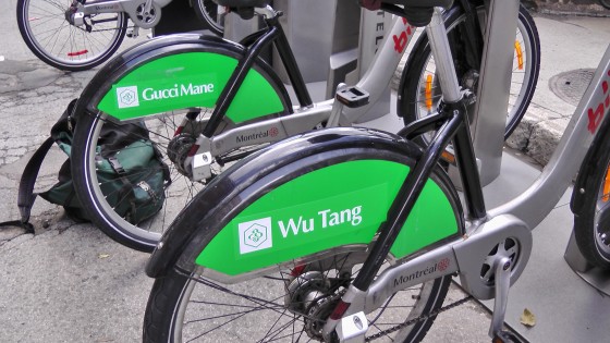 Wu Tang on the back of a Bixi. Wu Tang on the back of a Bixi.