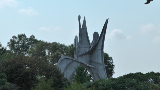 Alexander Calder's Man, Three Disks (L’Homme) at Parc Jean Drapeau on Île Sainte-Hélène