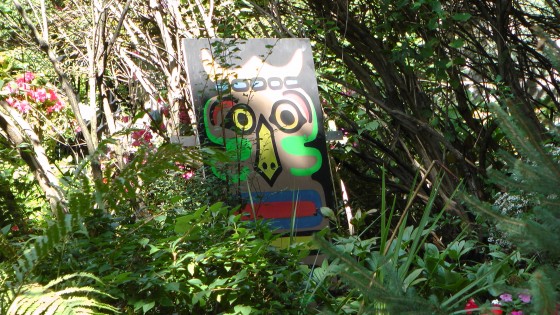 Painting in a garden on Rosemont ave.