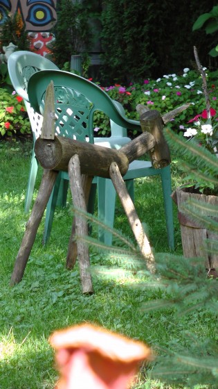 Sculpture in a garden on Rosemont ave.