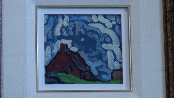 An oil painting on panel by Marc-Aurèle Fortin