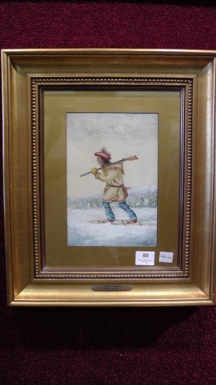 A gouache on paper painting attributed to Cornelius Krieghoff