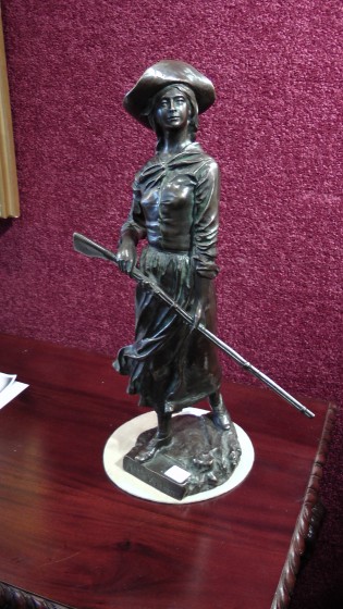 A bronze sculpture by Louis-Philippe Hébert