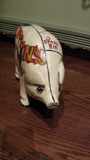 Front of the pig. Front of the pig.