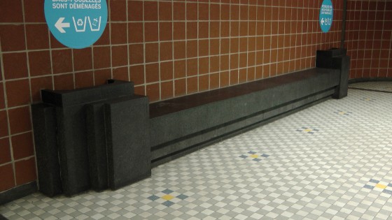One of the benches.