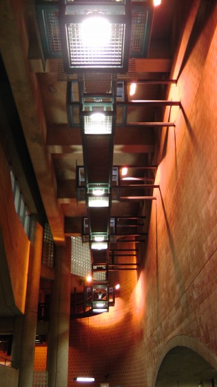 A series of industrial light fixtures.