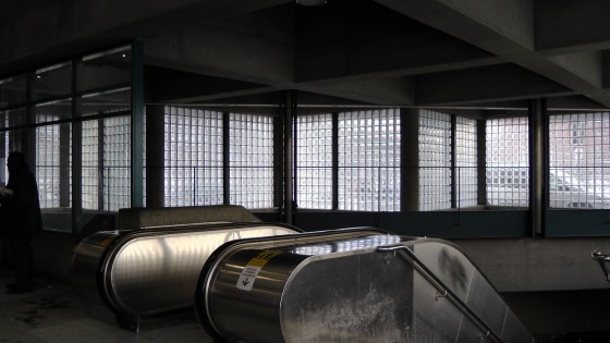Glass bricks in the north entrance