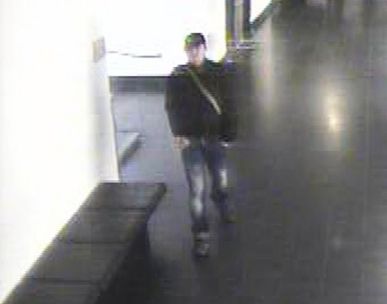 CC Camera image of the suspect. CC Camera image of the suspect.