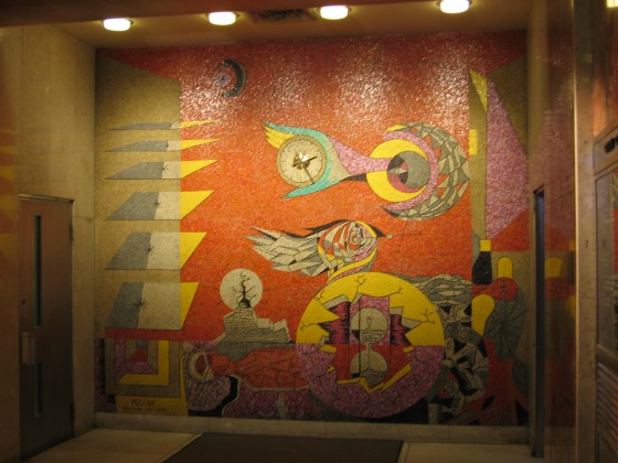 Alfred Pellan mosaic at 1450 City Councillors Alfred Pellan mosaic at 1450 City Councillors