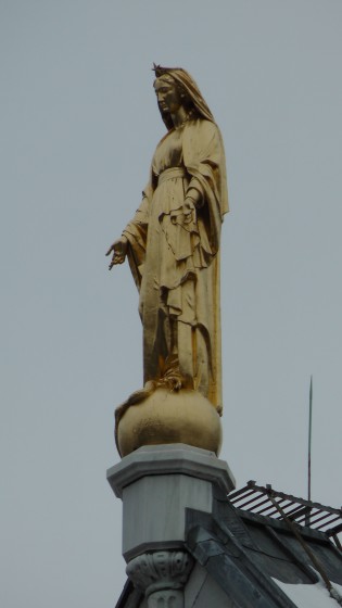 La Vierge dorée by Joseph Lefèvre on Chapelle Notre-Dame-de-Lourdes. La Vierge dorée by Joseph Lefèvre on Chapelle Notre-Dame-de-Lourdes.
