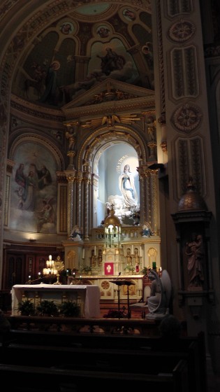 Interior of the Chapelle Notre-Dame-de-Lourdes. Interior of the Chapelle Notre-Dame-de-Lourdes.