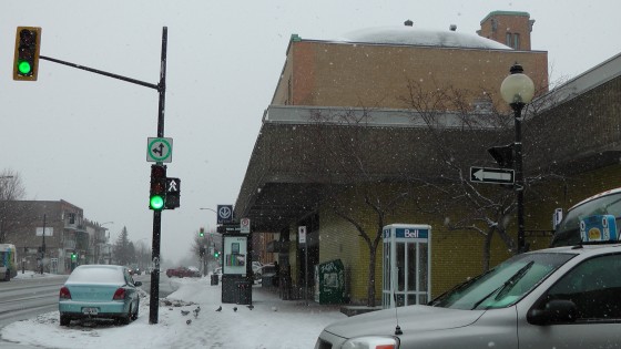 The southern entrance to Métro Joliette. The southern entrance to Métro Joliette.
