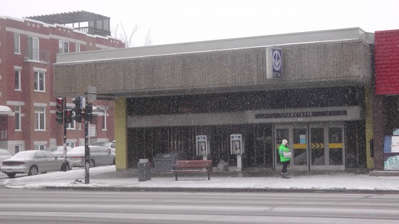 The northern entrance to Métro Joliette. The northern entrance to Métro Joliette.