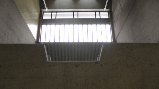 Windows inside the southern entrance to Métro Joliette. Windows inside the southern entrance to Métro Joliette.