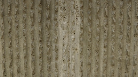 Textured concrete walls at the Métro Joliette. Textured concrete walls at the Métro Joliette.