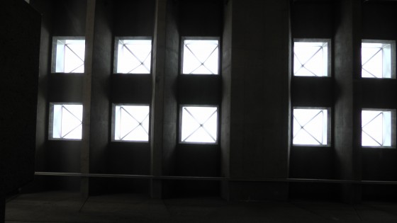 Looking up at ceiling in the Métro Joliette. Looking up at ceiling in the Métro Joliette.