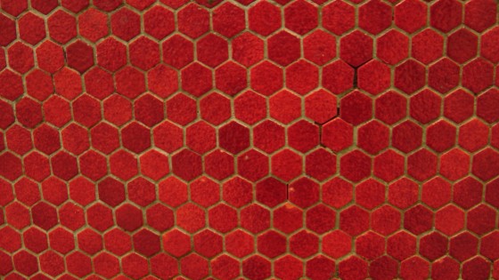 Close up of the tile work on the red/pink wall at Métro Joliette. Close up of the tile work on the red/pink wall at Métro Joliette.