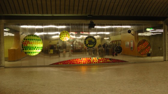 Thème des mouvements du soleil by Marcel Raby at the Métro Joliette. Thème des mouvements du soleil by Marcel Raby at the Métro Joliette.