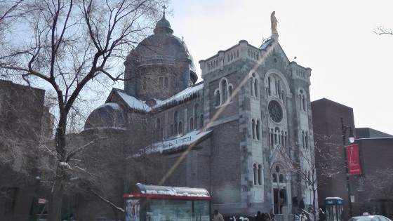 Chapelle Notre-Dame-de-Lourdes de Montréal viewed from the east. Chapelle Notre-Dame-de-Lourdes de Montréal viewed from the east.