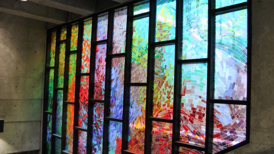The stained glass at the Métro Charlevoix The stained glass at the Métro Charlevoix