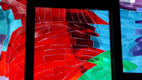 The stained glass at the Métro Charlevoix The stained glass at the Métro Charlevoix