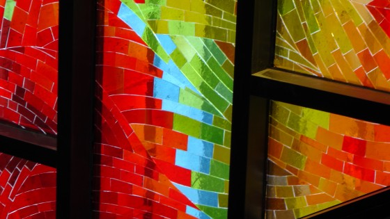 The stained glass at the Métro Charlevoix The stained glass at the Métro Charlevoix