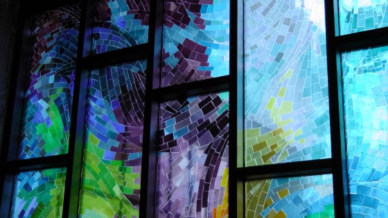 The stained glass at the Métro Charlevoix The stained glass at the Métro Charlevoix