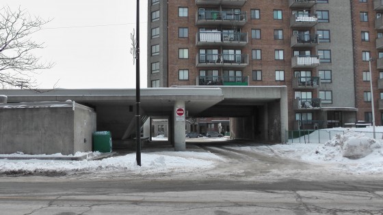 The Métro Charlevoix Building and attached apartment complex looking south. The Métro Charlevoix Building and attached apartment complex looking south.