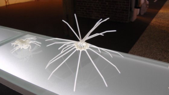 Elisabeth Picard, Constructions, 2011, zip ties, glass, painted steel, fluorescent tubes, 48" x 147" x 10" Elisabeth Picard, Constructions, 2011, zip ties, glass, painted steel, fluorescent tubes, 48" x 147" x 10"
