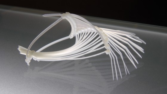 Elisabeth Picard, Constructions, 2011, zip ties, glass, painted steel, fluorescent tubes, 48" x 147" x 10" Elisabeth Picard, Constructions, 2011, zip ties, glass, painted steel, fluorescent tubes, 48" x 147" x 10"