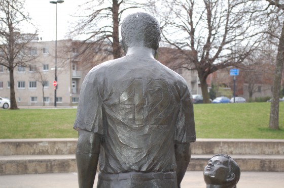Jackie Robinson Statue by Jules Lasalle at the Olympic Stadium Jackie Robinson Statue by Jules Lasalle at the Olympic Stadium