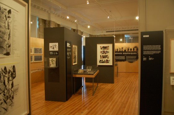 Installation shot of Riopelle – Séries graphiques in the salle Gilles-Hocquart du Centre d’archives de Montréal. Installation shot of Riopelle – Séries graphiques in the salle Gilles-Hocquart du Centre d’archives de Montréal.
