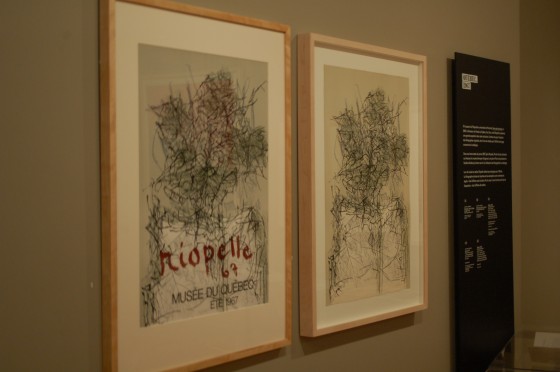 Installation shot of Riopelle – Séries graphiques in the salle Gilles-Hocquart du Centre d’archives de Montréal. Installation shot of Riopelle – Séries graphiques in the salle Gilles-Hocquart du Centre d’archives de Montréal.
