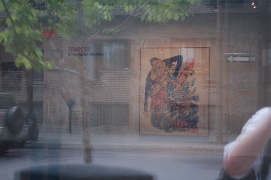 Installation shot from the street of Tempest by Other at Yves Laroche galerie d'art Installation shot from the street of Tempest by Other at Yves Laroche galerie d'art