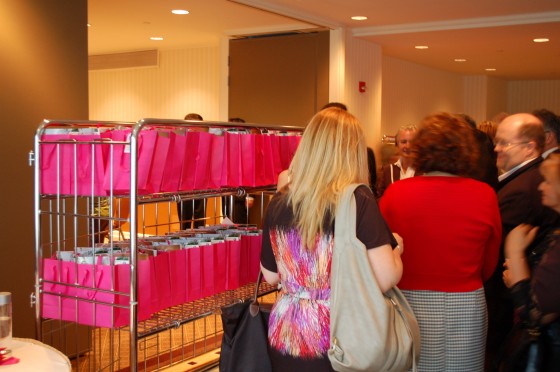 The goodie bags at the cocktail for the Table of Hope The goodie bags at the cocktail for the Table of Hope