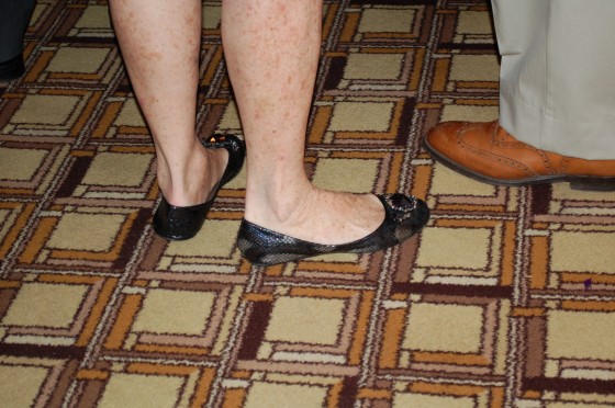The shoes at the Table of Hope. The shoes at the Table of Hope.