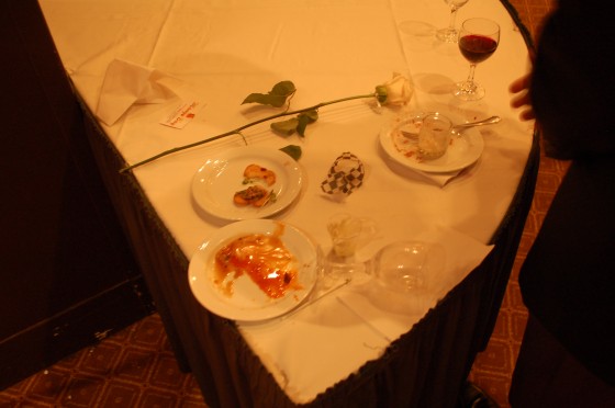 The remnants of food at the Table of Hope. The remnants of food at the Table of Hope.