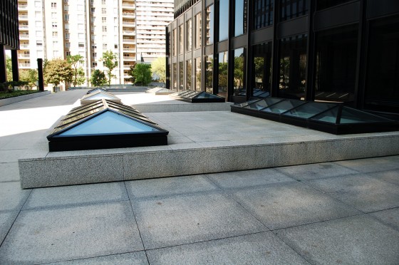 The skylights on the Westmount Square Plaza