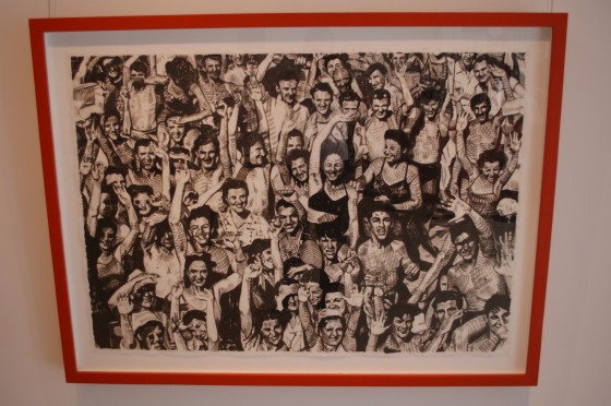 Bright Red frame, 5 tone, ink crosshatch on Japanese paper by Alain James Martin at Pink Espace Bright Red frame, 5 tone, ink crosshatch on Japanese paper by Alain James Martin at Pink Espace