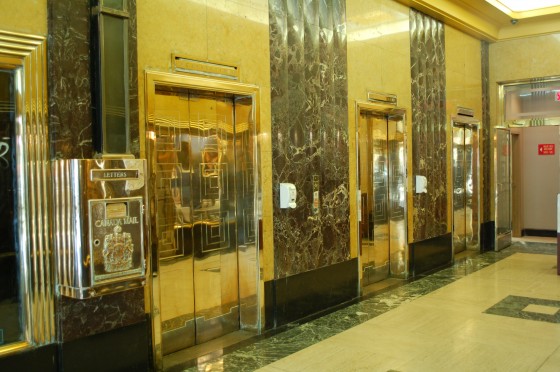The elevators at 1255 Phillips Square The elevators at 1255 Phillips Square