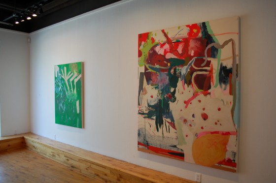 Installation view of Vrtlar by Mirana Zuger at the McClure Gallery, showing Fooling and Hibou. Installation view of Vrtlar by Mirana Zuger at the McClure Gallery, showing Fooling and Hibou.