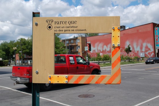 It's an intersection where people cross paths. It's an intersection where people cross paths.