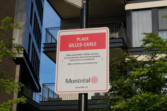 Place Gilles Carle, at the bottom of Henri Julien just off of Square Saint Louis