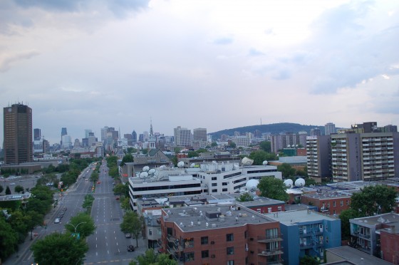 The view from the Jacques Cartier bridge The view from the Jacques Cartier bridge