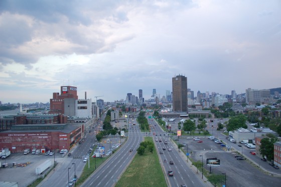 The view from the Jacques Cartier bridge The view from the Jacques Cartier bridge