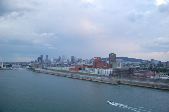 The view from the Jacques Cartier bridge The view from the Jacques Cartier bridge